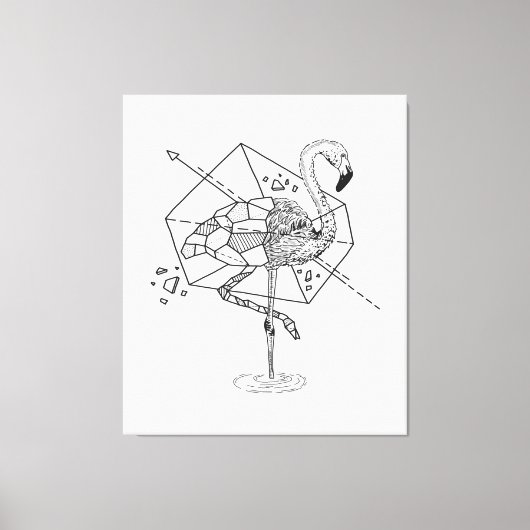 アニメーションFlamingoギフト恋人 | Flamingo lovers キャンバスプリント (正面)