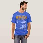 アニメーター時給レート ガール Tシャツ (正面フル)