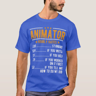 アニメーター時給レート ガール Tシャツ