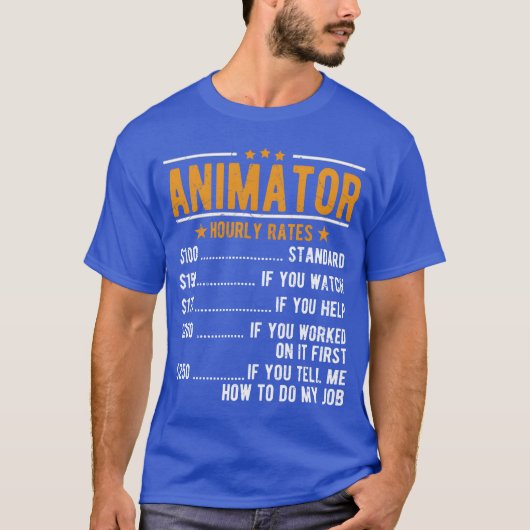 アニメーター時給レート ガール Tシャツ (正面)