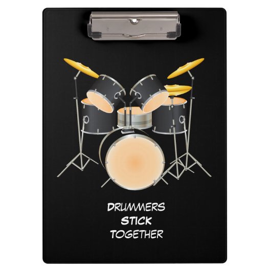 アニメートされたドラムセット クリップボード (正面)