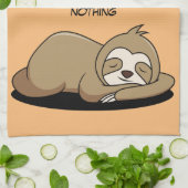 アニメートされたナマケモノ眠り キッチンタオル (折り畳み)