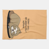 アニメートされたナマケモノ眠り キッチンタオル (横)