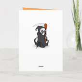 アニメートされたハロウィーンのスケルトン カード (裏面)