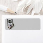 アニメートウルフ顔 ラベル (インサイチュ)