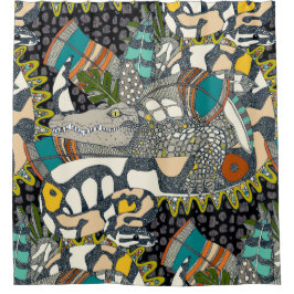 アニメーポップ・アートのター シャワーカーテン