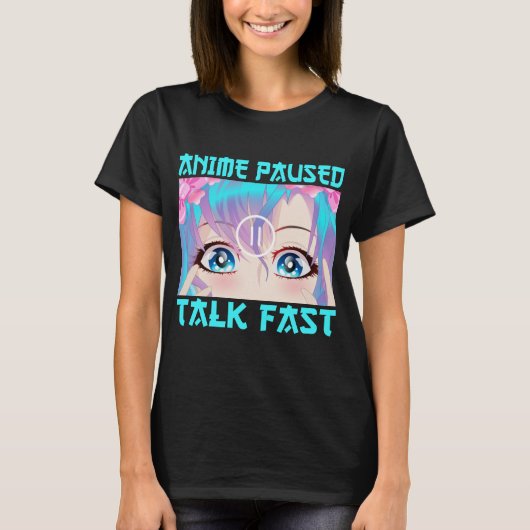 アニメ一時停止トーク高速Tシャツ Tシャツ (正面)