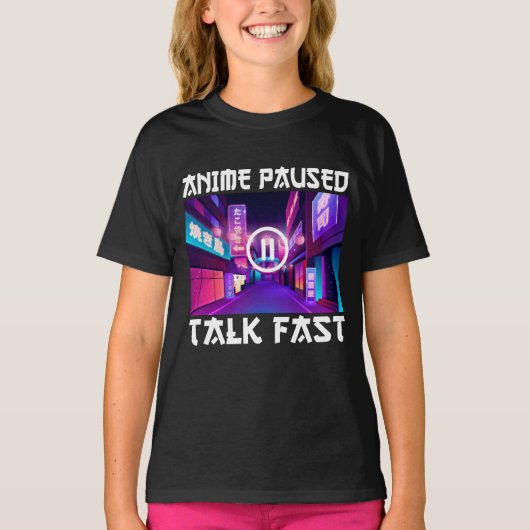 アニメ一時停止 早口トーク Tシャツ (正面)