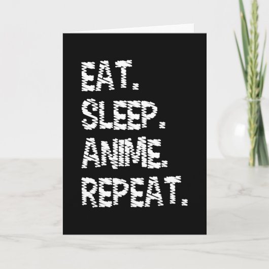 アニメ三昧な日常をデザインに|アニメ好きのためのTシャツ カード (正面)
