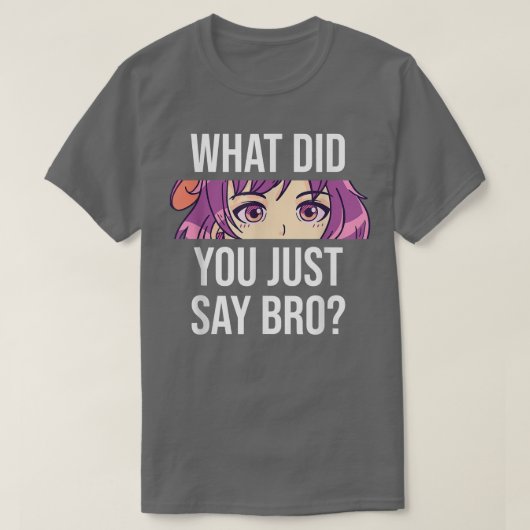 アニメ今何て言ったかかわいいアニメガールエイ Tシャツ (デザイン正面)