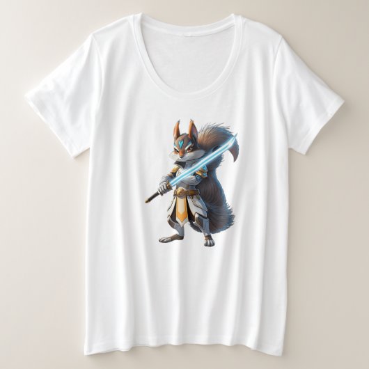 アニメ侍リス戦士 プラスサイズTシャツ (デザイン正面)