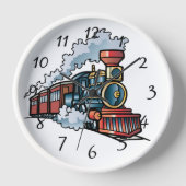 アニメ列車 壁時計 (正面)