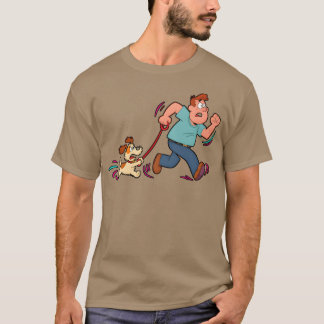 アニメ化されたチェイスシーンのイラスト 友達 Tシャツ