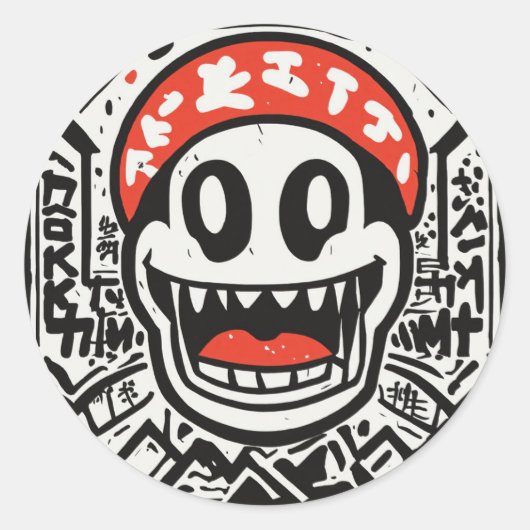 アニメ印刷のシール ラウンドシール (正面)