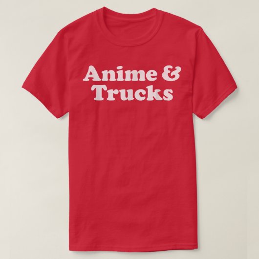 アニメ及びトラック又はトラックかわいい Tシャツ (デザイン正面)