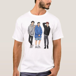 アニメ友達最高Tシャツ - 3人の友達 Tシャツ