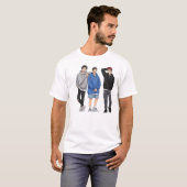 アニメ友達最高Tシャツ - 3人の友達 Tシャツ (正面フル)