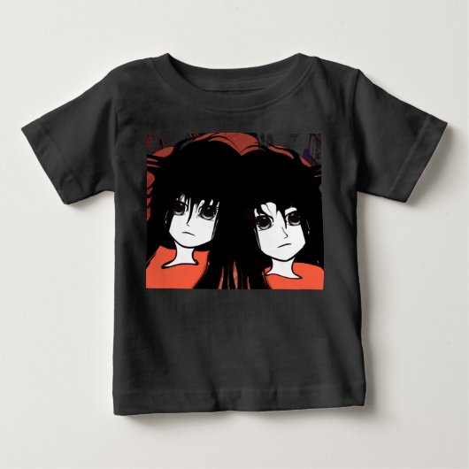 アニメ双子 ベビーTシャツ (正面)