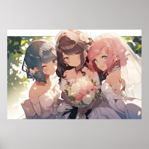 アニメ多色系レズビアン結婚トライアド ポスター