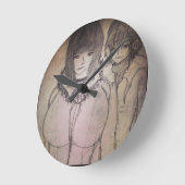 アニメ大きな胸わいふ ラウンド壁時計 (傾斜)