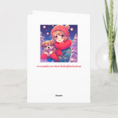 アニメ女子と子犬のクリスマスパーソナルギフト シーズンカード (裏面)