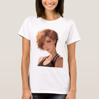 アニメ女子のジムTシャツ Tシャツ