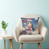 アニメ女子の日本のメリークリスマス クッション (椅子)