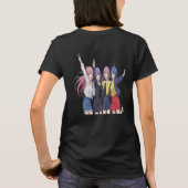 アニメ女子グループ ピースサインTシャツ Tシャツ (裏面)