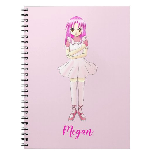 アニメ女子バレエ オリジナルノート ピンク ノートブック (正面)