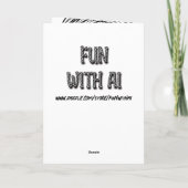 アニメ女子ヘッドフォンと猫耳誕生日 カード (裏面)