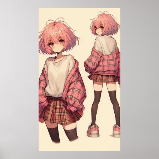 アニメ女子校生 ポスター (正面)