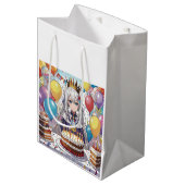 アニメ女子B誕生日 ミディアムペーパーバッグ (正面アングル)