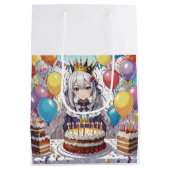 アニメ女子B誕生日 ミディアムペーパーバッグ (裏面)