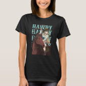 アニメ女性のカーボーイ Tシャツ (正面)