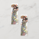 アニメ女性プラスサイズ スキニー名刺 (正面/裏面)