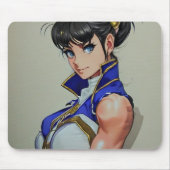 アニメ女性戦闘機 マウスパッド (正面)