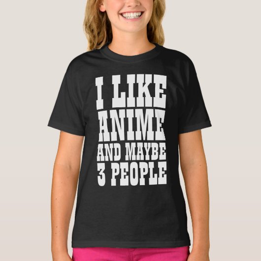 アニメ好きでたぶん3人 Tシャツ (正面)