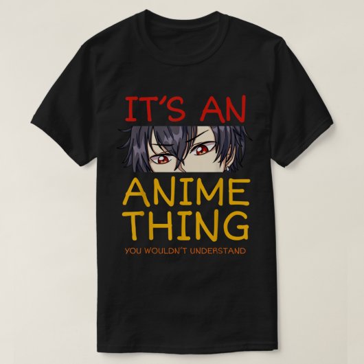 アニメ好きな人のためのクールなオタクアイ アート Tシャツ (デザイン正面)