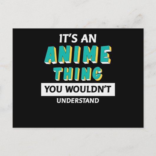 アニメ好きのための名言デザイン ポストカード (正面)