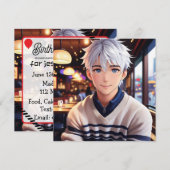 アニメ好きのための素敵な誕生日パーティー 招待状 (正面/裏面)