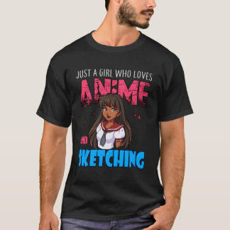 アニメ好き女の子アニメやSを愛する女の子 Tシャツ