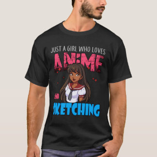アニメ好き女の子アニメやSを愛する女の子 Tシャツ