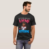 アニメ好き女の子アニメやSを愛する女の子 Tシャツ (正面フル)