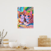 アニメ子猫 ポスター (キッチン)