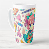 アニメ学生 カフェラテマグ (左アングル)