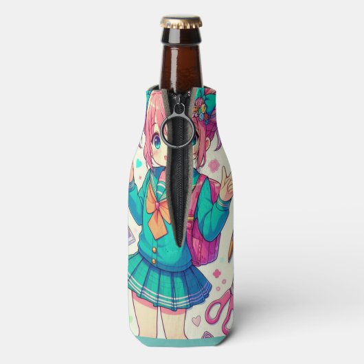 アニメ学生 ボトルクーラー (ボトル裏面)