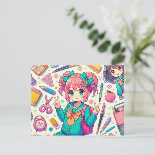 アニメ学生 ポストカード (スタンド正面)