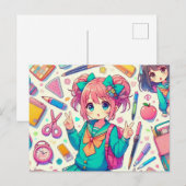 アニメ学生 ポストカード (正面/裏面)