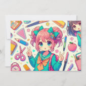 アニメ学生 招待状 (正面)