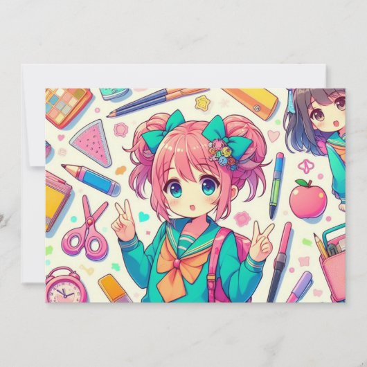 アニメ学生 招待状 (正面)
